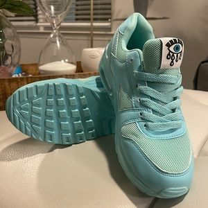 Blue sneakers